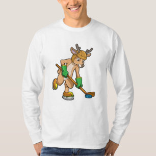 T-shirt Rennes au hockey sur glace avec bâton de hockey su