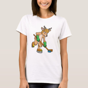 T-shirt Rennes au hockey sur glace avec bâton de hockey su