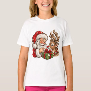 T-shirt Rennes de Noël avec le Père Noël Pôle Nord T