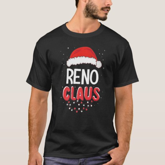 T-shirt Reno Santa Claus Costume correspondant à Noël Prem (Devant)