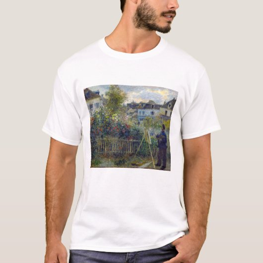 T-shirt Renoir - Claude Monet Peinture dans son jardin (Devant)
