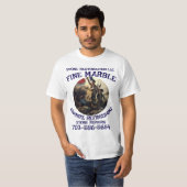 T-shirt Rénovation de granit de marbre 703-586-5654 VA (Devant entier)