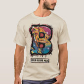 T-shirt Rep Votre Nom : Lettre Graffiti Personnalisable "B (Devant)