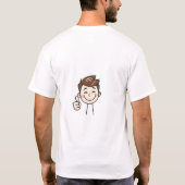T-shirt Répandez la position avec un gros pouce vers le ha (Dos)