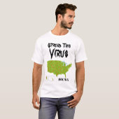 T-shirt Répandre ce virus (Devant entier)
