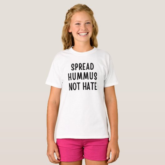 T-shirt Répandre Le Hummus Pas La Haine (Devant entier)