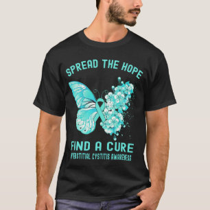 T-shirt Répandre L'Espoir Trouver Une CYSTITIE INTERSTITIQ