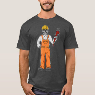 T-shirt Réparateur du crâne ouvrier de construction Fun Ha