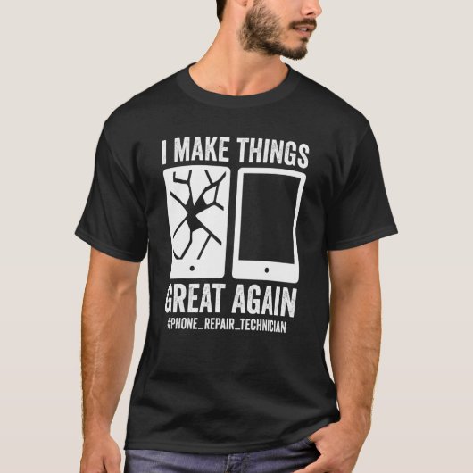 T-shirt Réparation de téléphone mobile (Devant)