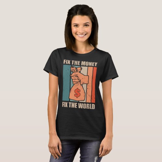 T-shirt Réparez L'Argent Cryptodevises Crypto Trader (Devant entier)