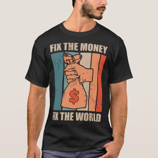 T-shirt Réparez L'Argent Cryptodevises Crypto Trader (Devant)