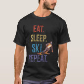 T-shirt Repas de ski de sommeil (Devant)