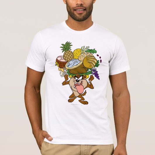T-shirt Repas de Thanksgiving TAZ™ N/B 2 (Devant)