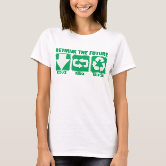 T-shirt Repensez l'avenir, le réutilisez (Devant)