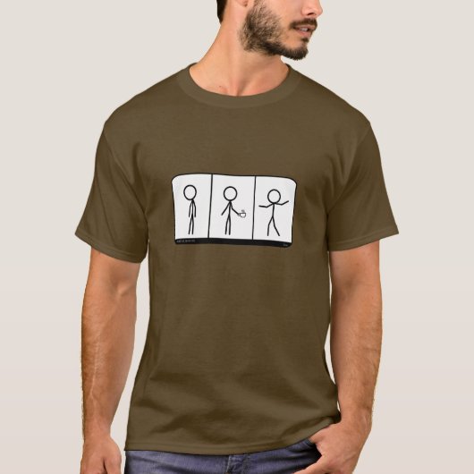 T-shirt Répéter au besoin, café tee (Devant)