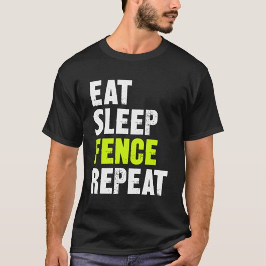 T-shirt Répéter la clôture du sommeil (Devant)