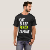 T-shirt Répéter la clôture du sommeil (Devant entier)
