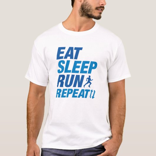 T-shirt Répéter la course de sommeil (Devant)
