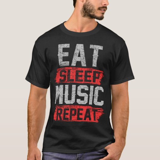 T-shirt répéter la musique de sommeil (Devant)