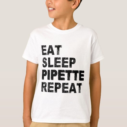 T-shirt Répéter la pipette du sommeil (Devant)