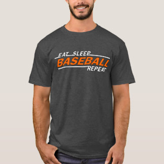 T-shirt Répéter le baseball du sommeil