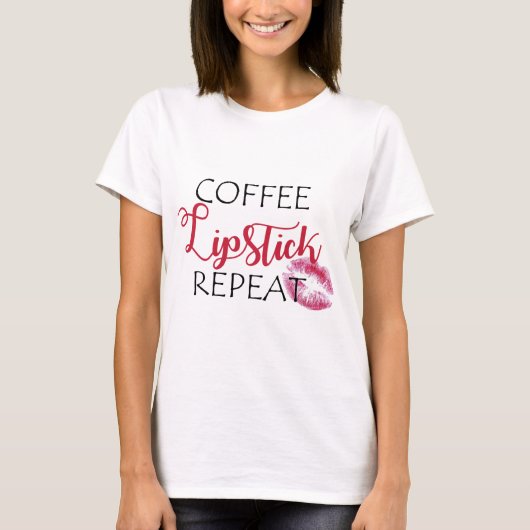 T-shirt Répéter le bâton de café (Devant)