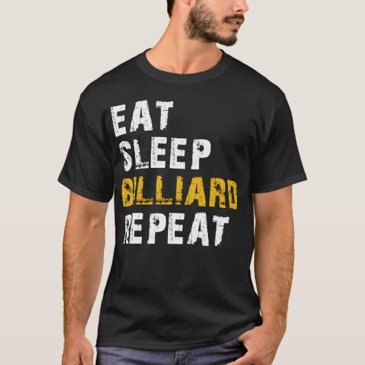 T-shirt répéter le billard de sommeil (Devant)