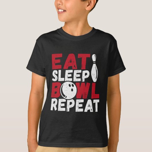 T-shirt Répéter le bol du sommeil du repas (Devant)