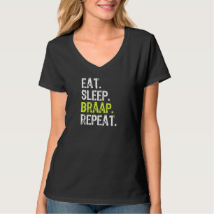 T-shirt Répéter le Braaap de veille de manger Motocross