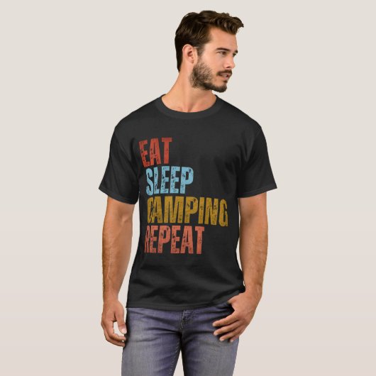 T-Shirt RÉPÉTER LE CAMPING DU SOMMEIL (Devant entier)