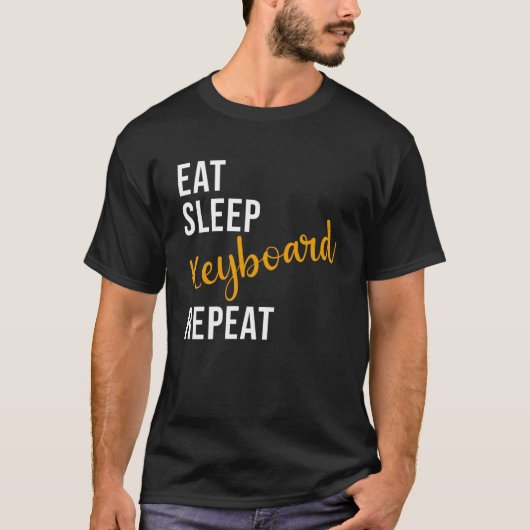 T-shirt Répéter le clavier du sommeil - Drôle Pullove du c (Devant)