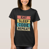 T-shirt Répéter le code du sommeil (Devant)