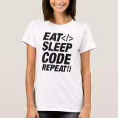 T-shirt Répéter le code du sommeil (Devant)