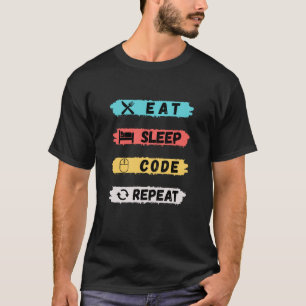 T-shirt Répéter le code du sommeil