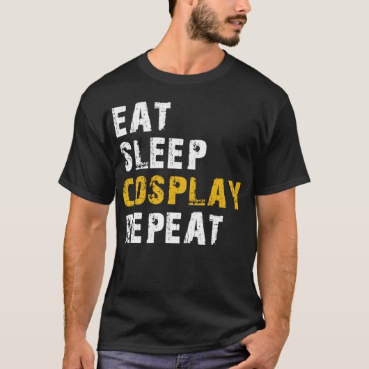 T-shirt répéter le cosplay du sommeil (Devant)