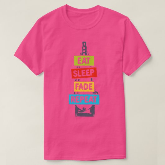 T-shirt Répéter le fond du sommeil (Design devant)