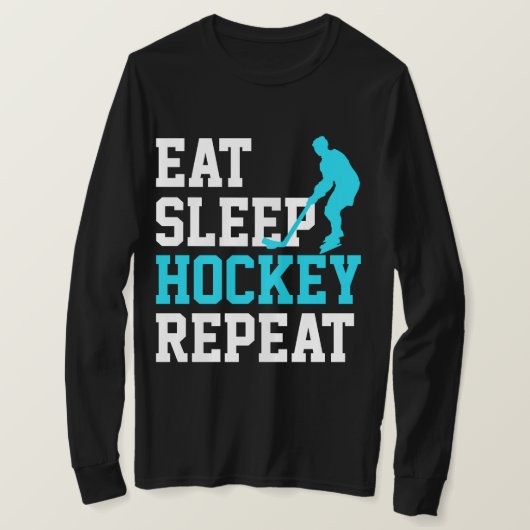T-shirt Répéter le hockey du sommeil (Design devant)