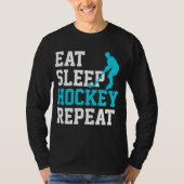 T-shirt Répéter le hockey du sommeil (Devant)