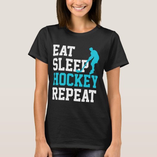 T-shirt Répéter le hockey du sommeil (Devant)