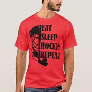 T-shirt Répéter le hockey du sommeil