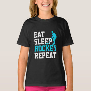 T-shirt Répéter le hockey du sommeil