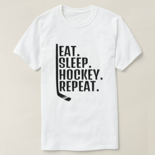 T-shirt Répéter le hockey sur sommeil