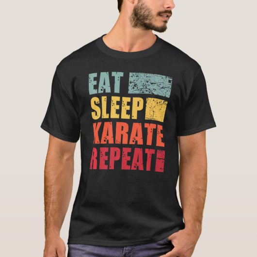 T-shirt Répéter le karaté du sommeil (Devant)