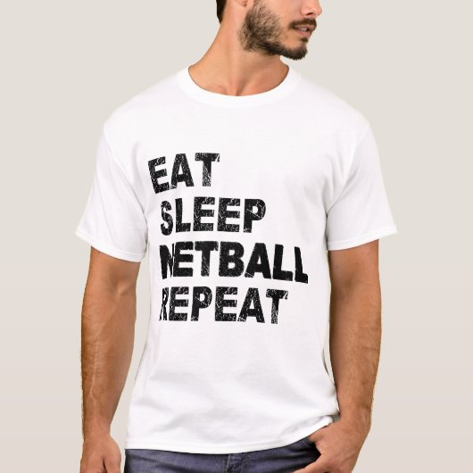T-shirt Répéter le Netball de veille (Devant)