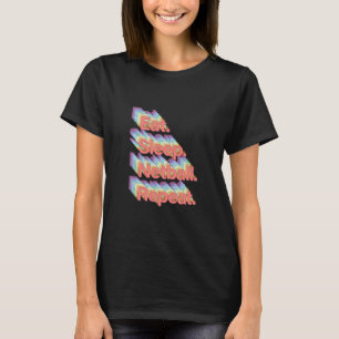 T-shirt Répéter le Netball de veille