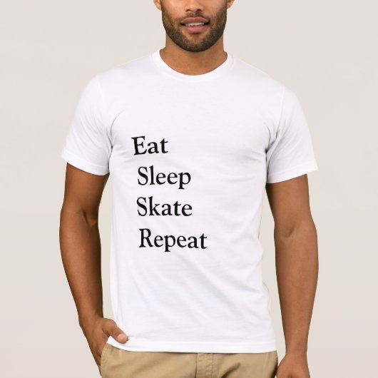 T-shirt Répéter le patinage du sommeil (Devant)