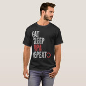 T-shirt Répéter le Pipa du sommeil du repas (Devant entier)