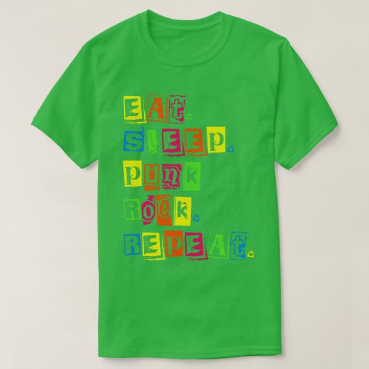 T-shirt Répéter le punkrock du sommeil (Design devant)