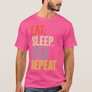 T-shirt Répéter le rap du sommeil - Rappeur Vintage rétro