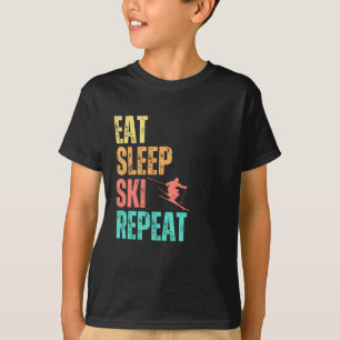 T-shirt Répéter le ski du sommeil